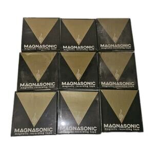 New! Lot of 9 SEALED VTG! Magnasonic Magnetic Blank Reel to Reel 5” x 600 Ft
